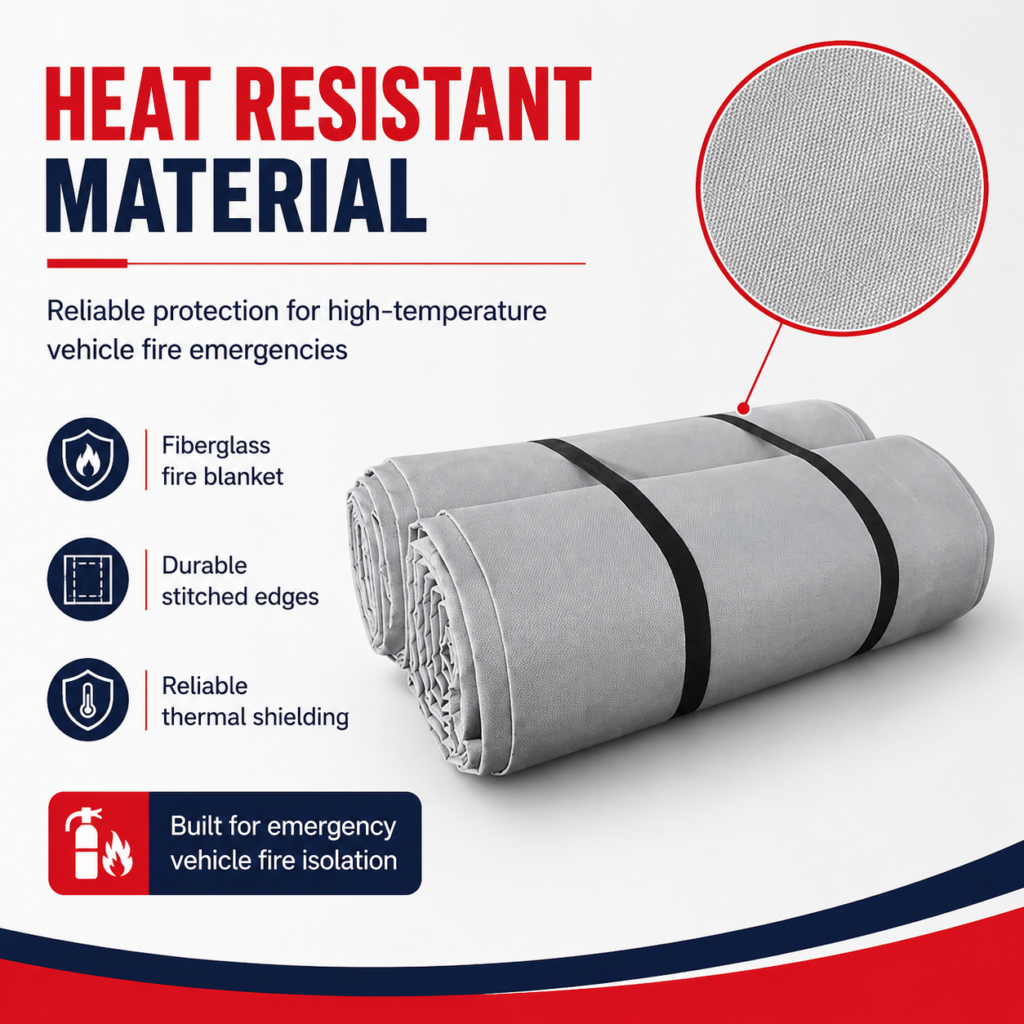 Emergency Car Fire Blanket for EV and Hybrid Vehicles