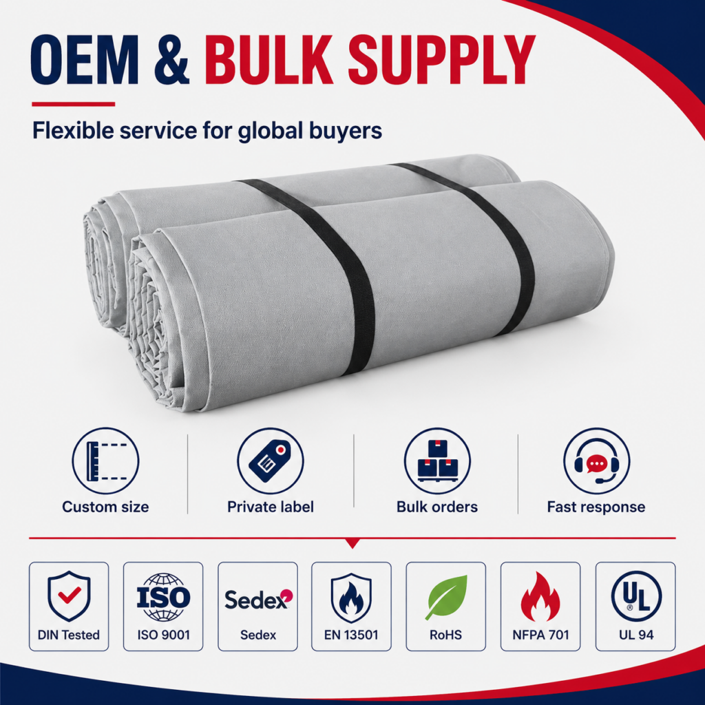 OEM Electric Vehicle Fire Blanket with Custom Packaging