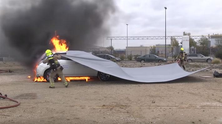 car fire blanket